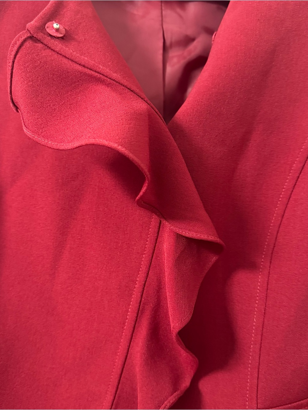 Tahari Arthur S. Levine‎ Merlot Red Blazer Jacket Women’s Size 8P Petite NWT - Picture 4 of 6